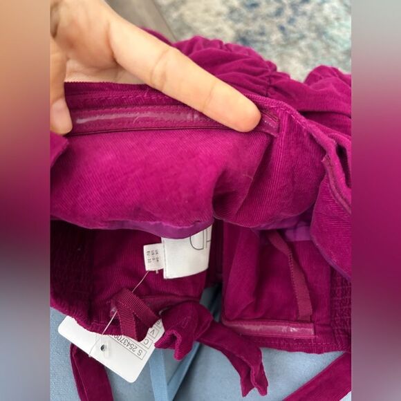 NWT Anthropologie HD In Paris Magenta Pink Suede Paca Halter Dress - Picture 8 of 16